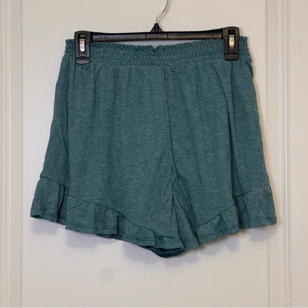 Sadie & Sage High Waist Teal Shorts - Picture 2 of 3